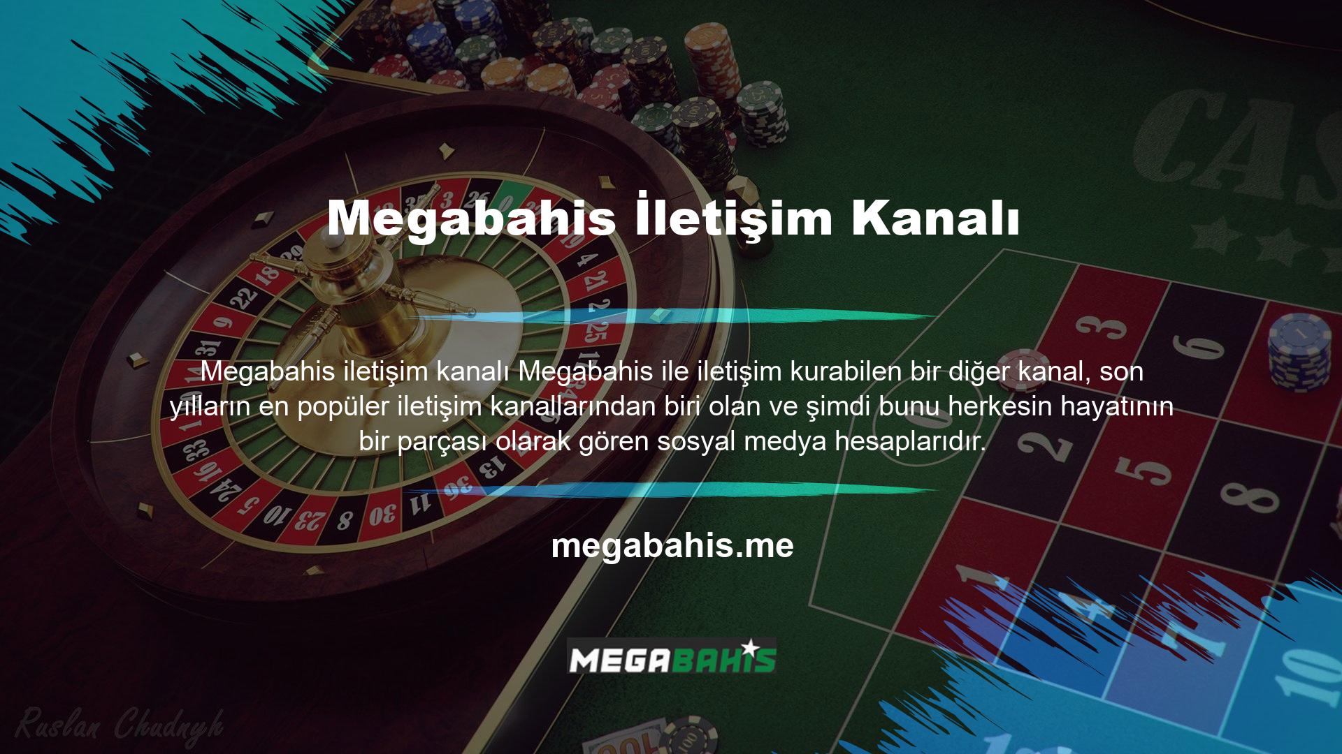 Sosyal medyada Megabahis hakkındaki en yeni haberleri bulabilir, hızlı yarışmalara ve etkinliklere katılabilir ve sitenin mevcut giriş adresi hakkında doğru bilgileri alabilirsiniz